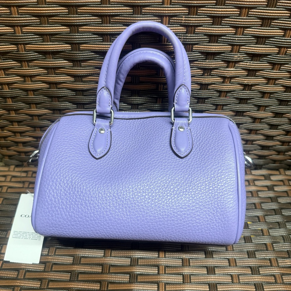 Coach Mini Rowan Women's Crossbody Sliver/Light Violet CR247 - Picture 3 of 8